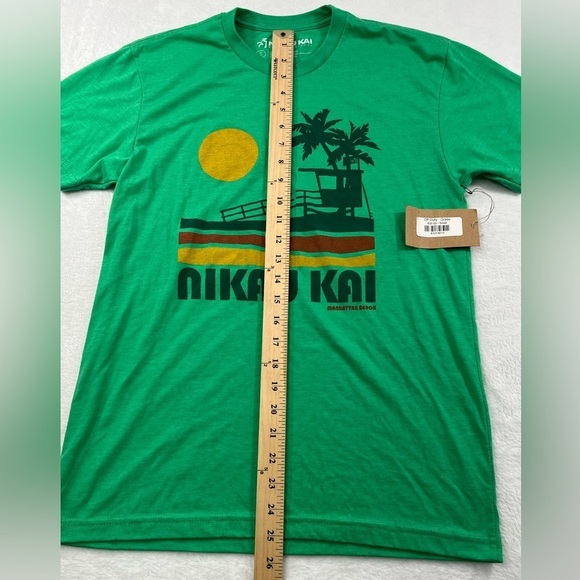 NWT Nikau Kai Green Off Duty Tropical Beach Short Sleeve Women's Small T‎ Shirt - Picture 5 of 9